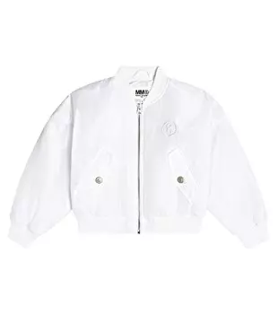 Куртка на молнии MM6 Maison Margiela, зеленый