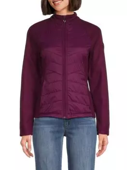 Куртка на молнии Nova, смешанная техника Spyder, темно-малиновый