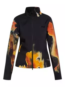 Куртка на молнии с абстрактным принтом Y-3, черный