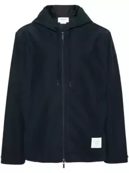 Куртка на молнии с капюшоном THOM BROWNE, синий
