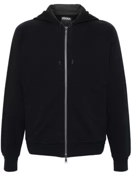 Куртка на молнии с капюшоном Zegna, черный