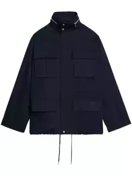 Куртка на молнии с карманами AMI Paris, синий