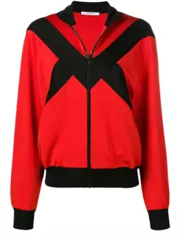 Куртка на молнии с контрастными вставками Givenchy, красный