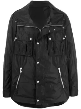 Куртка на молнии с кулиской BALMAIN, черный