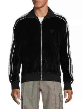 Куртка на молнии с лентой Medusa Versace, черный