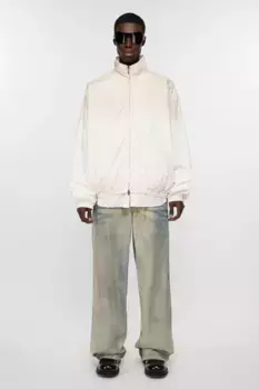 Куртка на молнии с логотипом Acne Studios, Dusty white