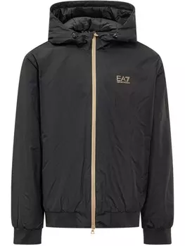 Куртка на молнии с логотипом Ea7 Emporio Armani, черный