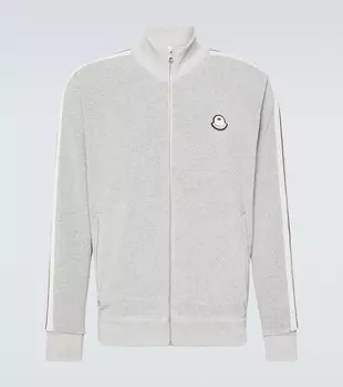 Куртка на молнии с логотипом x palm angels Moncler Genius, серый