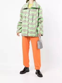 Куртка на молнии с надписью Natasha Zinko, серый