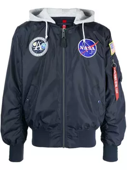 Куртка на молнии с нашивкой-логотипом Alpha Industries, синий