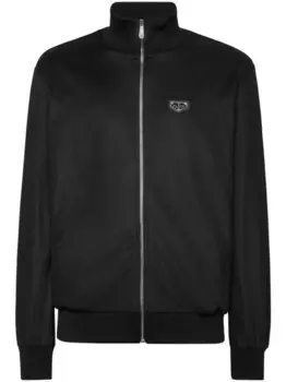 Куртка на молнии с нашивкой-логотипом Philipp Plein, черный