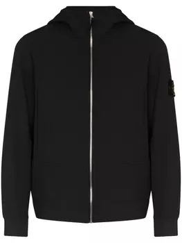 Куртка на молнии с нашивкой-логотипом Stone Island, черный
