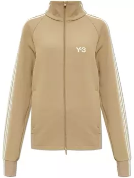 Куртка на молнии с полосками и логотипом Y-3, бежевый
