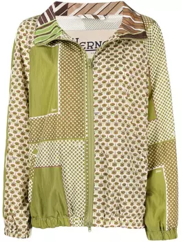 Куртка на молнии с принтом Herno, зеленый