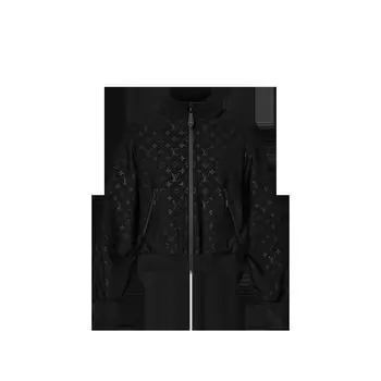 Куртка на молнии с тисненой монограммой Louis Vuitton, черный