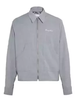 Куртка на молнии с вышивкой Family First, серый