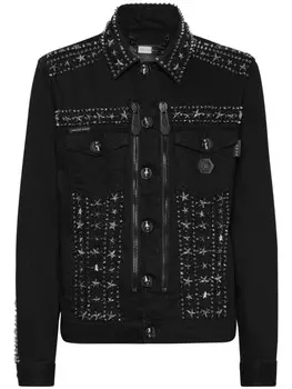 Куртка на молнии с заклепками Philipp Plein, черный