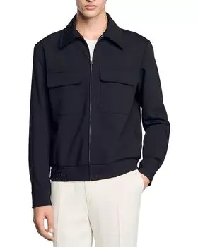 Куртка на молнии Sandro, черный