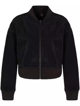 Куртка на молнии со стразами Armani Exchange, черный