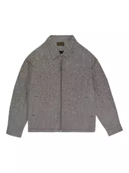 Куртка на молнии со стразами BIRTH OF ROYAL CHILD, серый