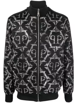 Куртка на молнии со стразами Philipp Plein, черный