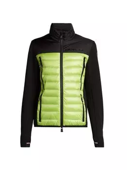 Куртка на молнии со вставками Moncler Grenoble, зеленый