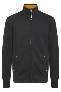 Куртка на молнии !Solid Zip-Up Hoodie, темно-серый