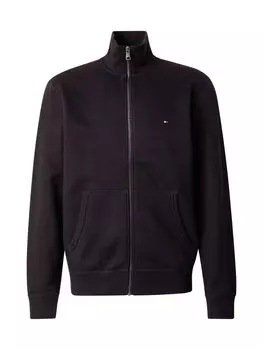 Куртка на молнии TOMMY HILFIGER Zip-Up Hoodie ESSENTIAL, черный