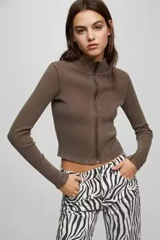 Куртка на молнии в рубчик PULL&amp;BEAR