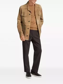 Куртка на молнии Zegna, бежевый