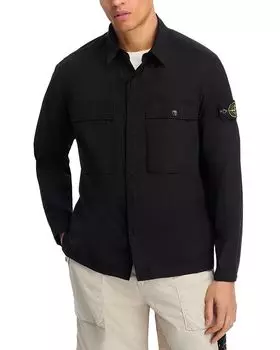 Куртка на пуговицах Overshirt Stone Island, черный