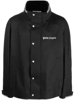Куртка на пуговицах с логотипом PALM ANGELS, черный