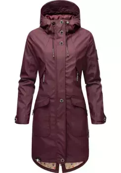 Куртка Navahoo для отдыха "Schtchen", с капюшоном, современный плащ с капюшоном, красный