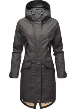 Куртка Navahoo для отдыха "Schtchen", с капюшоном, современный плащ с капюшоном, антрацит