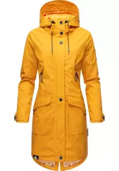 Куртка Navahoo для отдыха "Schtchen", с капюшоном, современный плащ с капюшоном, желтый