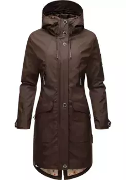 Куртка Navahoo для отдыха "Schtchen", с капюшоном, современный плащ с капюшоном, коричневый