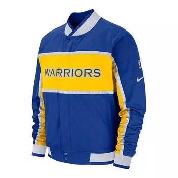 Куртка nba golden state warriors basketball sports colorblock jacket blue Nike, синий
