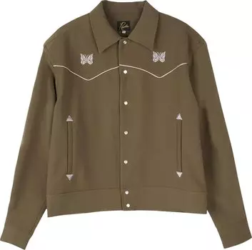 Куртка Needles Piping Cowboy Jacket 'Olive', зеленый