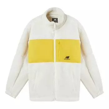 Куртка New Balance Lifestyle Cotton Warm Jacket 'White Yellow', белый