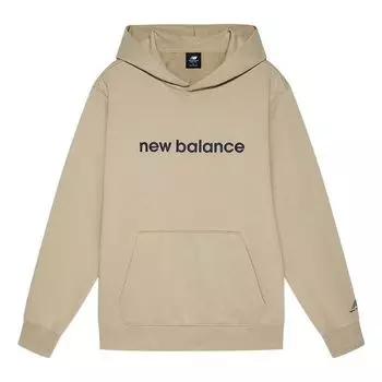 Куртка New Balance Logo Print Hoodie 'Beige', бежевый