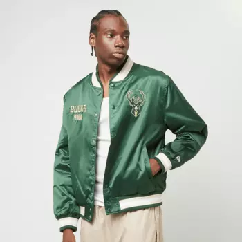 Куртка New Era Milwaukee Bucks NBA Satin Bomberjacke, зеленый