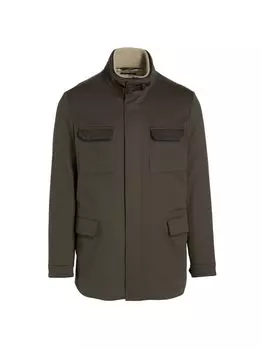 Куртка New Traveler из смесового кашемира Loro Piana, зеленый