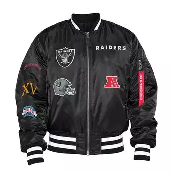 Куртка NFL LAS VEGAS RAIDERS X ALPHA INDUSTRIES MA-1M BOMBER JACKET New Era, цвет Schwarz