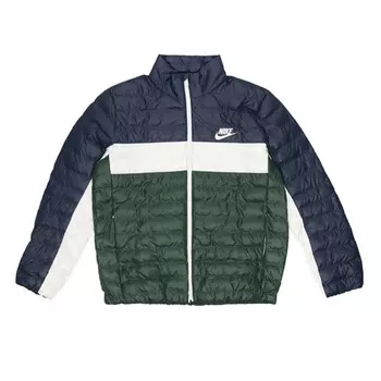 Куртка Nike Athleisure Casual Sports, синий/зеленый