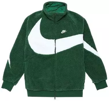 Куртка Nike Big Swoosh Reversible Boa Jacket (Asia Sizing) 'Gorge Green', зеленый