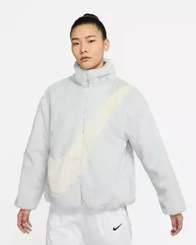 Куртка Nike Faux Fur, светло-серый/серый
