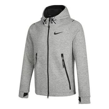 Куртка Nike Knit Sports hooded Logo, серый