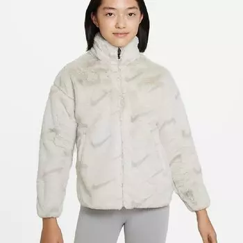 Куртка Nike Sportswear Big Kids Faux Fur, белый