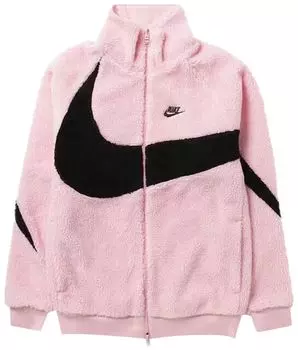 Куртка Nike Sportswear Big Swoosh Reversible Boa Jacket (Asia Sizing) 'Soft Pink/Black', розовый