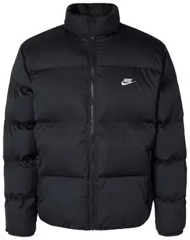 Куртка Nike Sportswear Club Puffer Jacket 'Black/White', черный